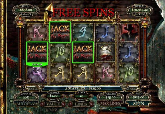 Scatter win triggers the free spins feature