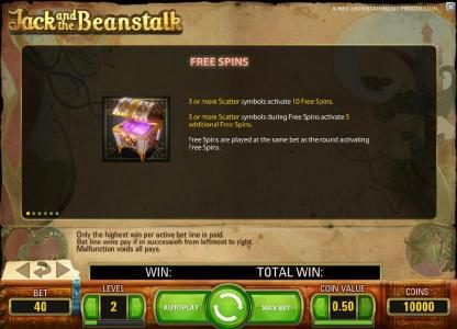 free spins game rules