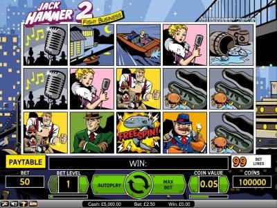 Jack Hammer 2 Fishy Business slot game board