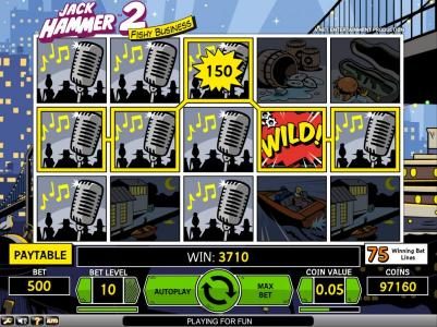 Jack Hammer 2 Fishy Business slot game in action