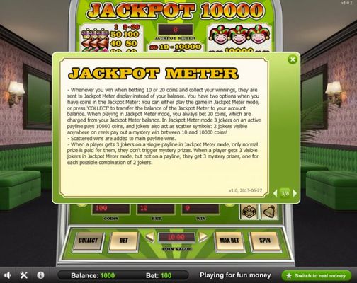 Jackpot Meter Rules