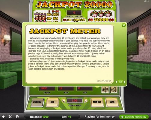 Jackpot Meter Rules