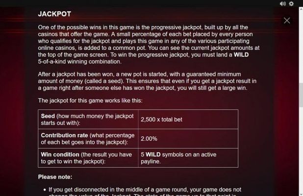 Jackpot Feature Rules