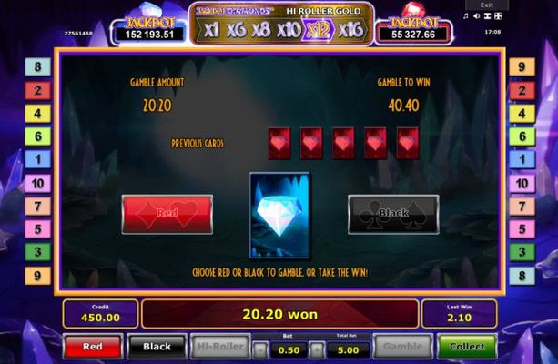 Red or Black Gamble feature