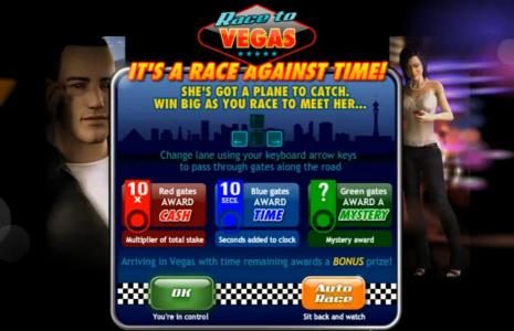 Race to Vegas bonus feature rules