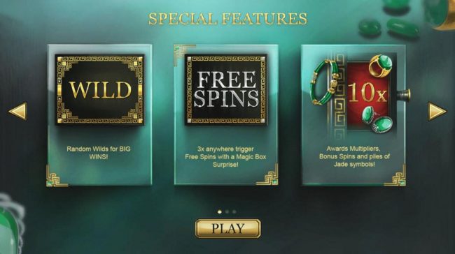 Special Features - Random Wilds, Free Spins and Multipliers!