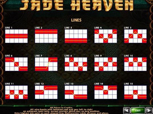 Payline Diagrams 1-15