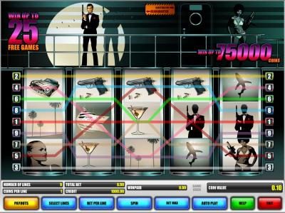 slot game is configured with nine paylines