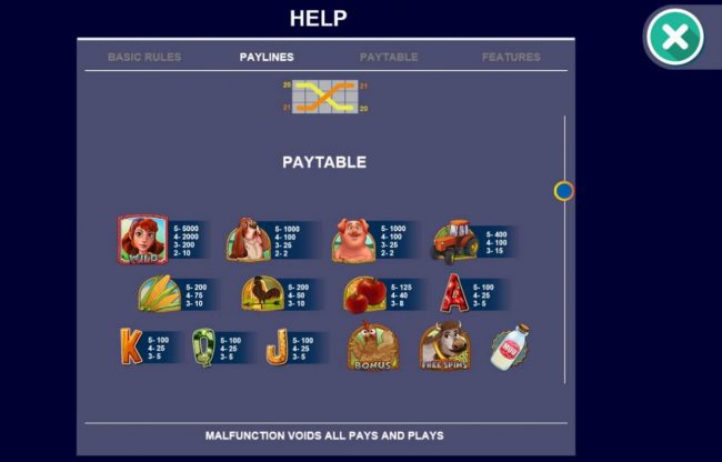 Paytable