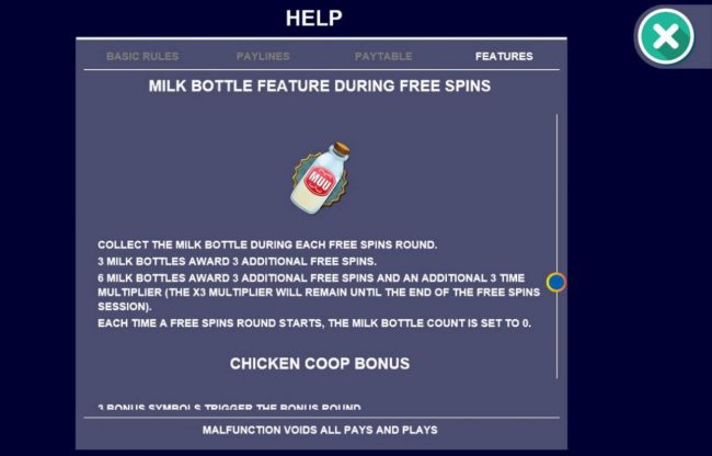 Milk Bottle Feature During Free Spins