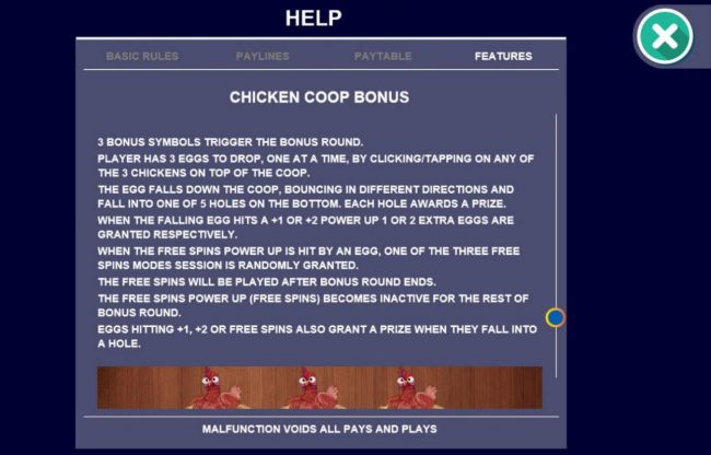 Chicken Coop Bonus Rules