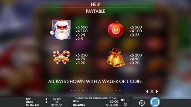 High value slot game symbols paytable