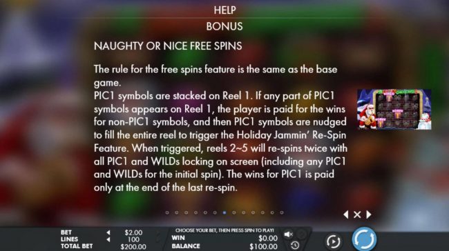 Naughty or Nice Free Spins Rules