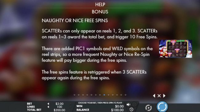 Naughty or Nice Free Spins Rules - Continued