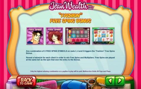 free spins bonus feature rules