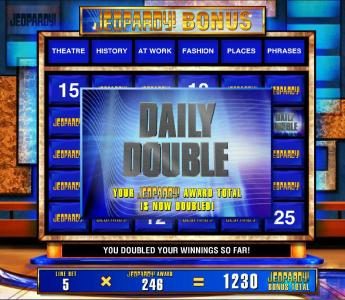There are two Daily Double on the game board. Find them and your prize award is doubled.