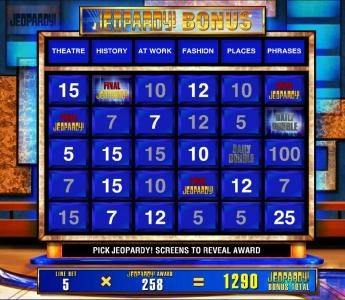 The pick Jeopardy bonus ends when you reveal the Final Jeopardy symbol.