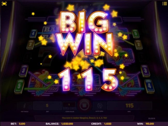 A 115 coin Big Win