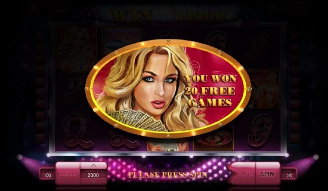 20 Free Spins Awarded.