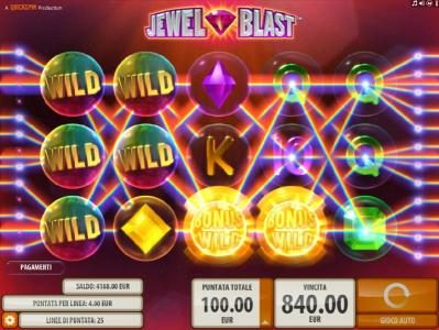 Blast Bonus re-spin triggers multiple winning paylines and more winnings