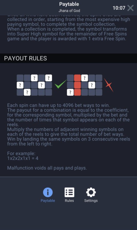 Payout Rules