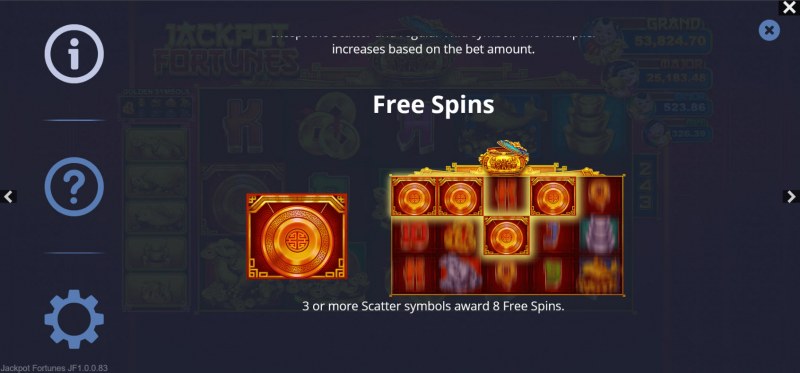 Jackpot Fortunes :: Free Spin Feature Rules