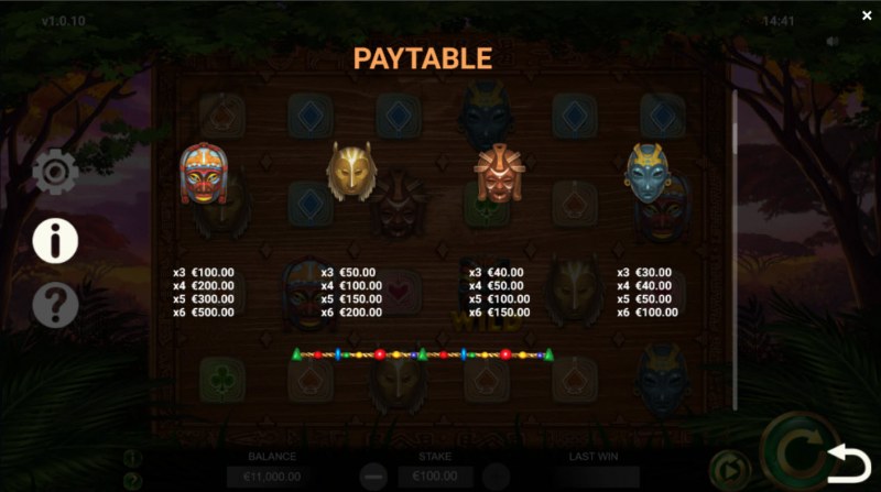 Paytable - High Value Symbols