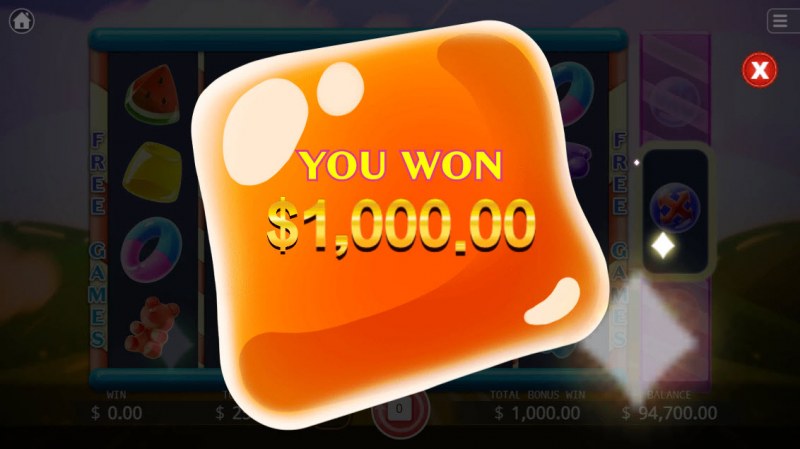 Total free spins payout