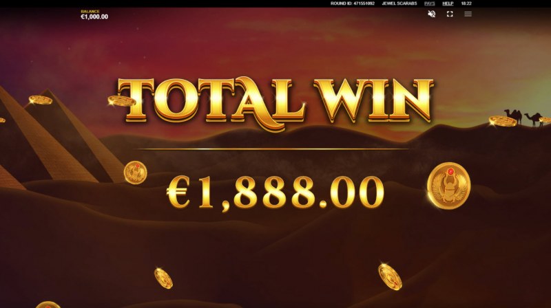 Jewel Scarabs :: Total free spins payout