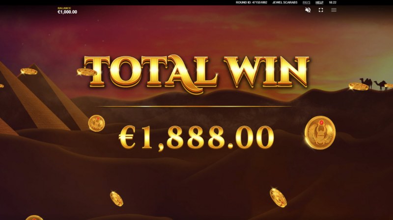 Total free spins payout