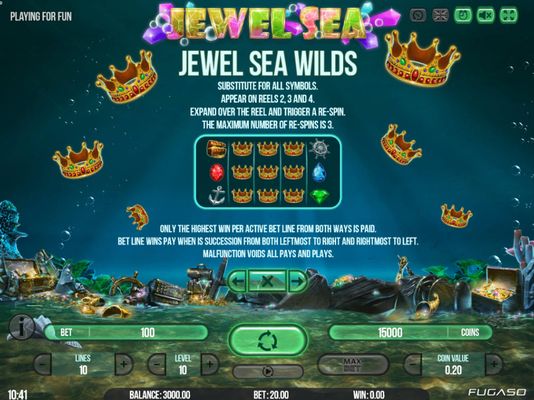 Jewel Sea :: Wild Symbols Rules