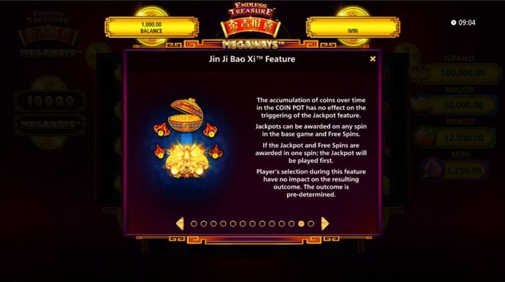 Jin Ji Bao Xi Megaways :: Jackpot Rules