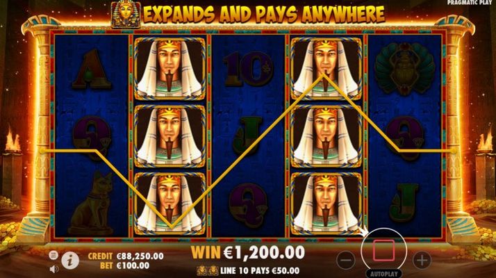 special expanding symbol leads to a big win during the free spins feature