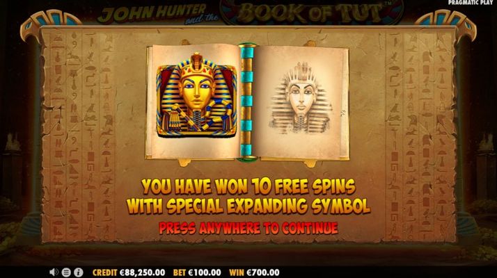 10 Free Spins Awarded