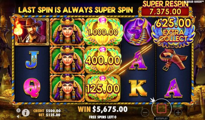 Money Collect feature adds money to the Super Respin pot during the free spins feature