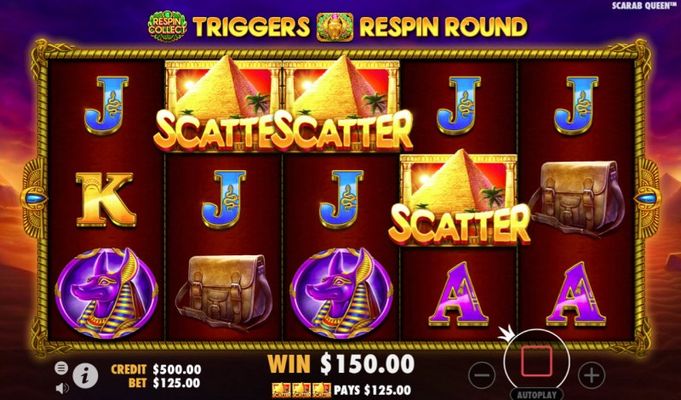 Scatter symbols triggers the free spins feature