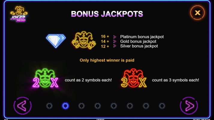 Joker 3600 :: Bonus Jackpots