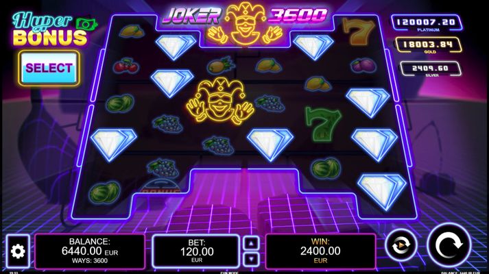Joker 3600 :: Multiple winning combinations leads to a big win