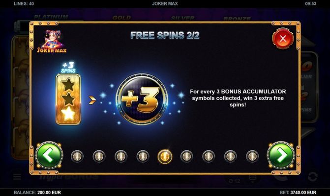 Joker Max :: Free Spins Rules