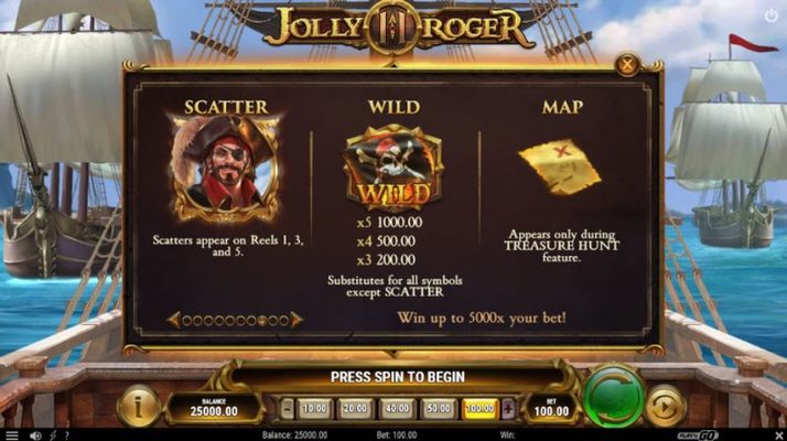 Jolly Roger II :: Wild and Scatter Rules