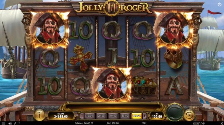 Jolly Roger II :: Scatter symbols triggers bonus feature