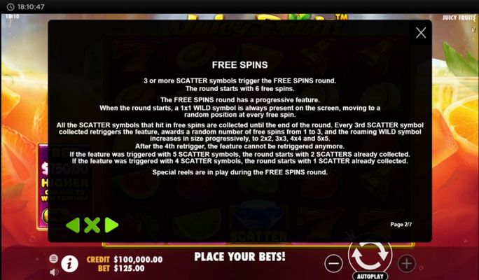 Free Spin Feature Rules