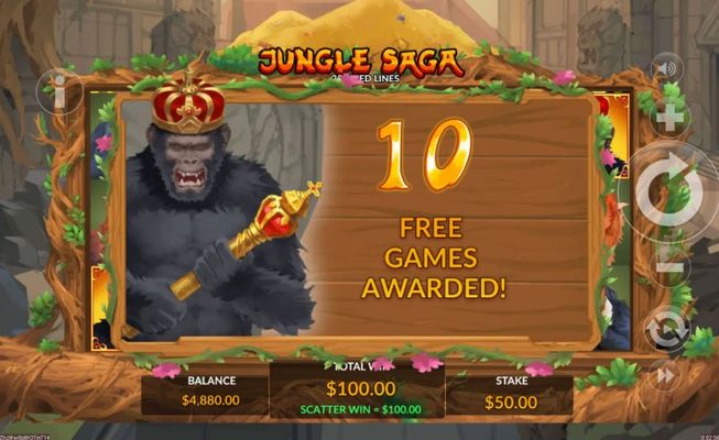 10 Free Spins Awarded