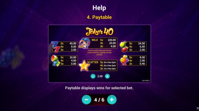 Paytable