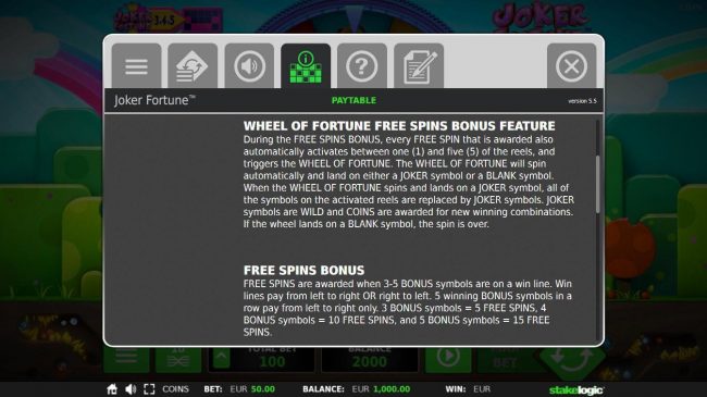 Free Spins Bonus Game Rules