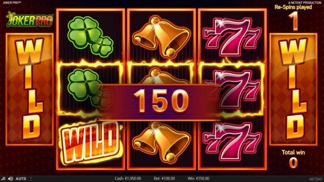 A 150 coin jackpot awarded during the Re-Spins feature.