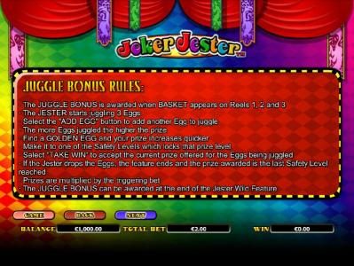 juggle bonus rules