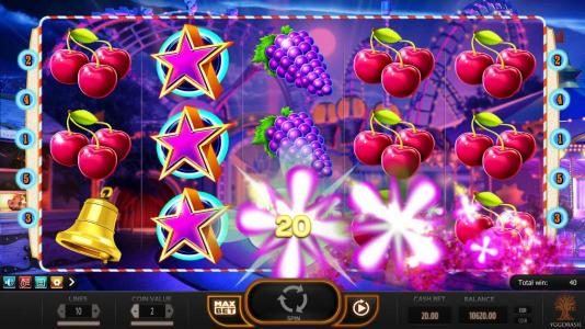 This game triggers winning payline in both left and right positions.