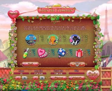 slot game symbols paytable