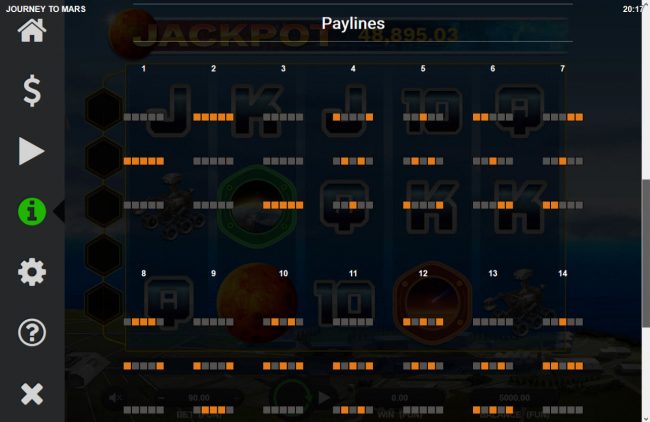 Paylines 1-14